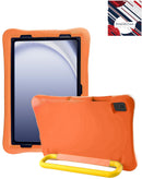 Funda antigolpes naranja para iPad 10.9" / iPad 11, con soporte giratorio, ideal para niños y uso rudo.