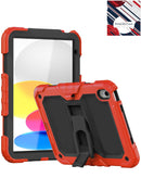 Funda heavy duty roja para iPad 10.9" (2022) con soporte, protección antigolpes, marca SlowBack.