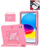 Funda rosa Kids SpaceGrip para iPad 10.9" / 11", con soporte de asa, vista frontal.