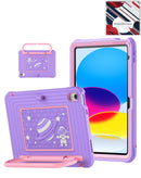 Funda Kids SpaceGrip morada con asa y soporte para iPad 10.9" / iPad 11, protección resistente para niños.