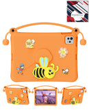 Funda tablet infantil naranja a prueba de golpes con soporte de abeja para iPad 10 (2022) o iPad
