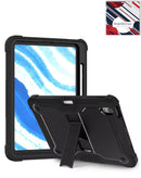 Funda TriShield negra para iPad 10 2022/iPad 11, con soporte integrado, vista frontal.
