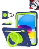 Case antigolpes negro para iPad 10/11 con soporte integrado y ranura para lápiz Apple.