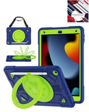 Estuche robusto azul marino y verde con soporte y ranura para lápiz, para iPad 10.2, Air 3 o Pro 10.5.