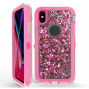 Funda glitter líquida HOT PINK para iPhone X/XS, protectora y brillante SlowBack.