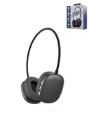 Audífonos infantiles inalámbricos y con cable negros, suaves, diadema ajustable, con orejas de gato decorativas.