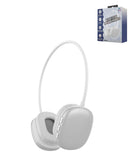 Audífonos infantiles inalámbricos y con cable en blanco, diseño ergonómico, ideales para niños.