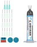 Adhesivo hot melt LANRUI E9 negro de 30ml, ideal para reparaciones electrónicas y pantallas, secado lento.