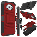 Estuche Protector Galaxy J7 Rojo con Negro