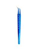 Pinzas de precisión Mechanic AAC-15 de cabeza curva, plateadas, para trabajos electrónicos delicados.