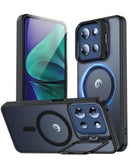 Tapa trasera magnética transparente negra para Moto G Power 5G (2025/2026) y G Play 5G (2025).