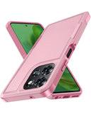 Funda resistente de doble capa color rosa para Moto G Power 5G (2025/2026) o G Play 5G (2025).