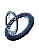 Soporte universal para teléfono azul marino con anillo plegable SlowBack, accesorio ergonómico y seguro.