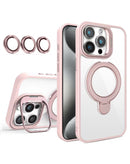 Protege tu iPhone 12 / 12 Pro con esta funda transparente magnética con lente para cámara en color rosa en Xela Quetzaltenango.