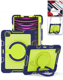 Funda resistente azul marino para iPad Pro 13 con soporte giratorio y correa de hombro SlowBack.