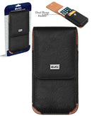 Protege tu teléfono con estilo en Xela con la funda de cuero vertical EVO 5.5 en color negro.