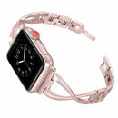 Correa de metal con cristales para iWatch en color ROSE GOLD en Xela Quetzaltenango.