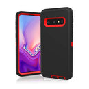 Protege tu Samsung Galaxy S10 con este resistente estuche negro y rojo en tu tienda de accesorios para celulares en Quetzaltenango.