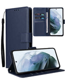 Funda de cuero con ranura para tarjeta Galaxy S20 FE Azul