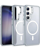 Case antideslizante translucido mate con carga inalambrica Samsung Galaxy S23 Slim GRAY