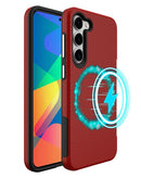 Protege tu Samsung Galaxy S23 FE con esta funda de doble capa con carga inalámbrica en color rojo en Quetzaltenango.