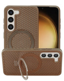 Protege tu Samsung Galaxy S23 Plus con estilo en Quetzaltenango con esta funda de disipación térmica y soporte color marrón.