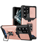 Protege tu Galaxy S23 Plus con el elegante estuche rígido Slide Camera con anillo magnético en color ROSE GOLD en Xela Quetzaltenango.