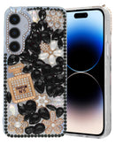Protege tu Samsung Galaxy S24 FE Ultra con una funda rígida de silicona Crystal Flower Perfume en color morado en Xela Quetzaltenango.