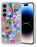 Protector de silicona de alta calidad con diseño de Crystal Flower color negro para Galaxy S24 FE Ultra disponible en Xela Quetzaltenango.