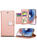 Protege tu Samsung Galaxy S24 Ultra con estilo y elegancia con esta funda billetera de cuero en color rosa dorado en Xela Quetzaltenango.