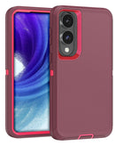 Protector heavy duty para Samsung Galaxy S25E en color maroon y rojo en Xela Quetzaltenango, ideal para una máxima protección.