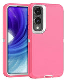 Protege tu Galaxy S25E con este resistente estuche en color rosa claro y blanco en Quetzaltenango.