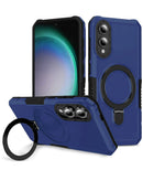 Protege tu Samsung Galaxy S25E con una funda PC dura antigolpes y portador de anillo en color azul en Xela Quetzaltenango.