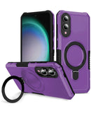 Encuentra la mejor funda de PC antimpacto con soporte para anillo Purple para tu Samsung Galaxy S25E en Quetzaltenango.