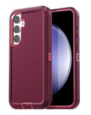 Protege tu Samsung Galaxy S25FE con la funda heavy duty en colores maroon y pink en Xela, Quetzaltenango.
