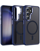 Encuentra la funda de carga inalámbrica slim antideslizante translúcida mate BLUE para Samsung Galaxy S25 Plus en Xela Quetzaltenango.