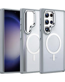 Funda de carga inalámbrica delgada antideslizante translúcida mate GRAY para Samsung Galaxy S25 Ultra en Quetzaltenango.