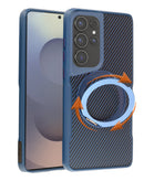 Funda protectora magnetica premium con soporte giratorio 360 Galaxy S25 Ultra (NAVY)