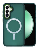 Protege y carga tu Samsung Galaxy S26 de forma inalámbrica con esta funda magnética en color verde oscuro en Quetzaltenango.