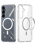 Funda transparente Ultra Hybrid Magsafe para Samsung Galaxy S26, protección duradera y carga inalámbrica.