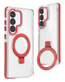 Protege tu Samsung Galaxy S26 con esta funda magnética transparente de color rojo en Quetzaltenango.
