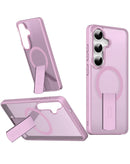 Funda delgada translúcida con carga inalámbrica y soporte plegable para Galaxy S26 Plus en Xela Quetzaltenango.