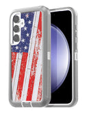 Funda heavy duty para Galaxy S26 Plus con diseño de la bandera de EE. UU., protección robusta y esquinas reforzadas.