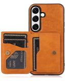 Protege tu Samsung Galaxy S26 Plus con estilo con esta funda de cuero con cartera en color naranja en Xela Quetzaltenango.