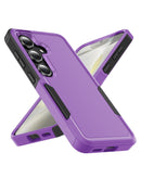 Case morado resistente a prueba de golpes para Samsung Galaxy S26 Plus, con textura antideslizante.