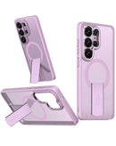 Encuentra la funda translúcida con carga inalámbrica y soporte plegable para Samsung Galaxy S26 Ultra en Quetzaltenango.