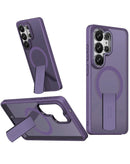 Funda translúcida slim con carga inalámbrica y soporte plegable para Galaxy S26 Ultra en Quetzaltenango.