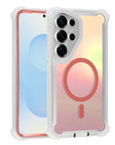 Protege tu Galaxy S26 Ultra con estilo con esta funda laser magnetica color rosa en Quetzaltenango.