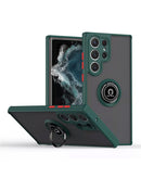 Funda verde oscuro para Samsung Galaxy S26 Ultra, PC dura con borde colorido y aro, protección SlowBack.