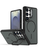 Protege tu Samsung Galaxy S26 Ultra con este case anticaída TPU con carga inalámbrica y soporte para cámara en color negro en Quetzaltenango.
